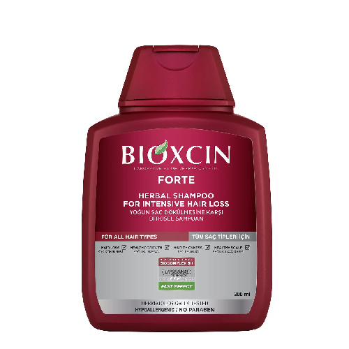 bioxcin forte shampoo 300ml شامپو ضد ریزش گیاهی بیوکسین مدل فورت 300 میل - Image 1