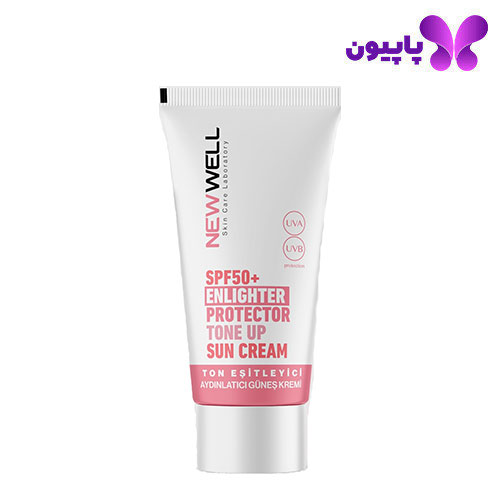 کرم ضد آفتاب بی رنگ روشن کننده +spf 50 نیوول 50 میل