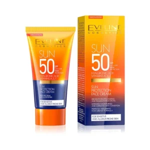 كرم ضد آفتاب بي رنگ پوست حساس با SPF50 اولاين 50 ميل