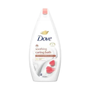شامپو بدن كرمي نرم كننده با رايحه روغن بادام و هيبيسكوز soothing caring bath داو 450 ميل