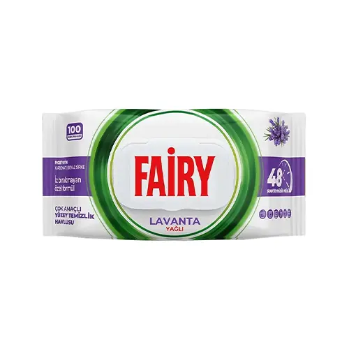Fairy LAVANTA Yüzey Temizlik Havlusu 100'lü_ دستمال مرطوب فيري پاك كننده سطوح رايحه LAVANTA اسطوخودوس بسته 100 عددي - Image 1