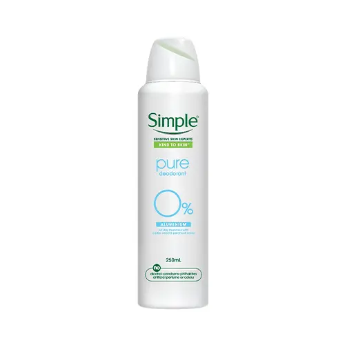 Simple Pure Antiperspirant Spray 250ML اسپري دئودورانت فاقد آلومينيوم pure سيمپل 250 ميل - Image 1