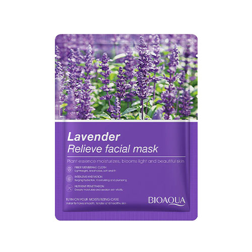 BIOAQUA Lavender Relieve Facial Mask 25g ماسك ورقه ای اسطوخودوس بيوآكوا 25 ميل كد BQY12456 - Image 1