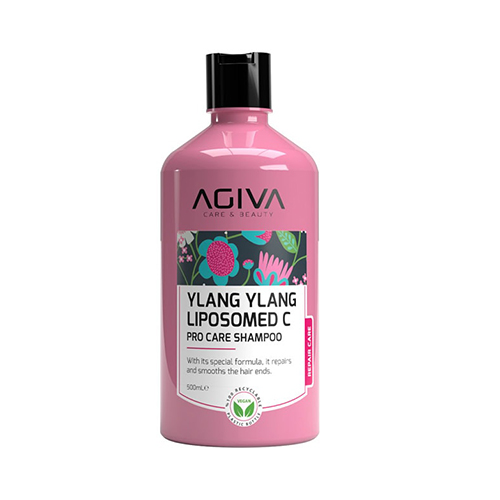 Ageva Ylang Ylang Liposomed C Hair Shampoo 500ml شامپو ترميم كننده و ضد موخوره حاوی يلانگ يلانگ و ويتامين C آگيوا 500 ميل - Image 1