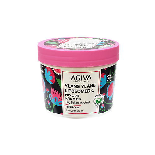 Agiva Ylang Ylang Liposomede C Keratin Hair Mask 300ml ماسك مو ترميم كننده حاوی يلانگ يلانگ و ويتامين C آگيوا 300 ميل - Image 1