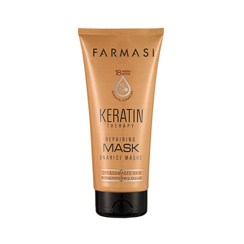 ماسك موی ترميم كننده موهای خشك و آسيب ديده كراتين keratin therapy فارماسی 200 ميل