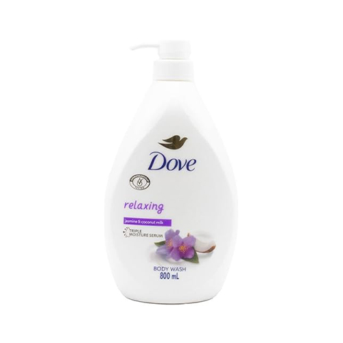 Dove Relaxing Jasmine & Coconut Milk Body Wash 800Ml شامپو بدن آرامش بخش ياسمن و شير نارگيل relaxing پمپی داو 800 ميل - Image 1