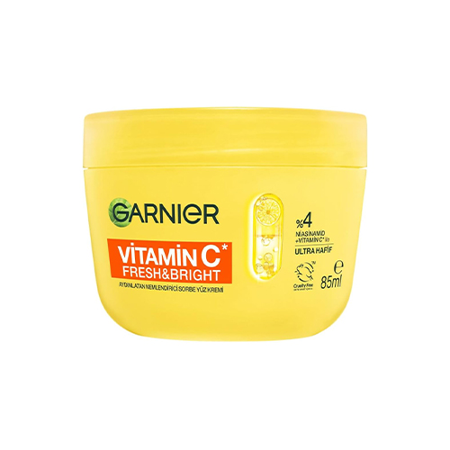 Garnier C Vitamini Fresh & Bright Aydınlatıcı Nemlendirici Sorbe Yüz Kremi 85 ml كرم آبرسان ويتامين سی Fresh & Bright گارنير 85 ميل - Image 1
