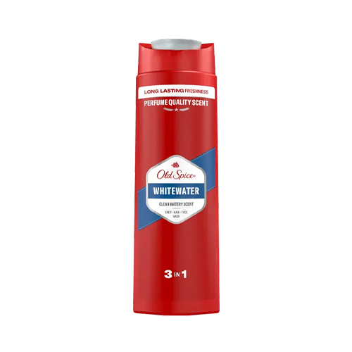 OLD SPICE WHITE WATER 3in1 WASH 400ML شامپو سرو صورت و بدن whitewater اولد اسپايس 400 ميل - Image 1