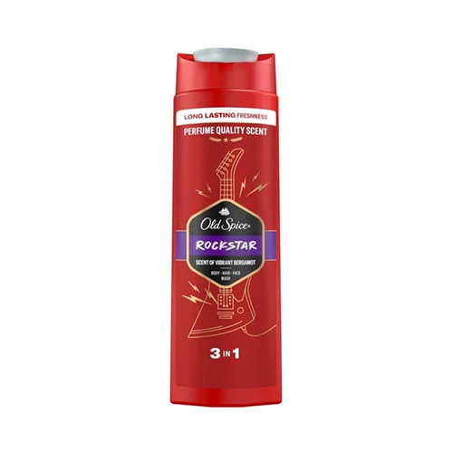 Old Spice Rockstar 3in1 Body Wash 400ml شامپو سرو صورت و بدن Rockstar اولد اسپايس 400 ميل - Image 1