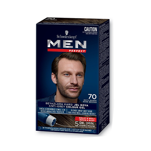Schwarzkopf Men Perfect Dark Brown Color 70 40ml كيت رنگ مو مردانه شوارتزكوف MEN شماره 70 قهوه ای تيره - Image 1
