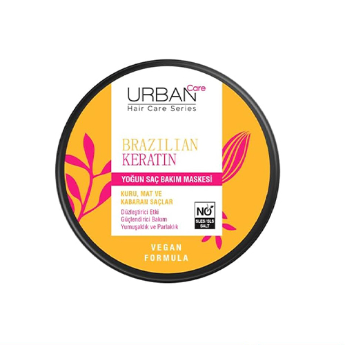 URBAN CARE BRAZILIAN KRATIN HAIR MASK 230ml ماسك موی موهای خشك ، مات و وز كراتين برزيلی اربن كر 230 ميل - Image 1