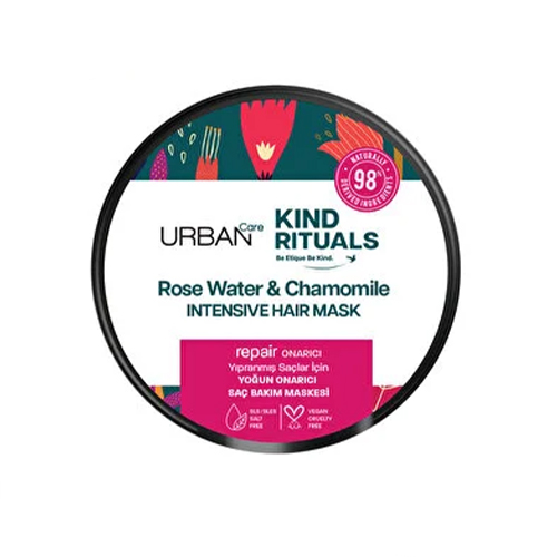 Urban Care Kind Rituals Rose Water & Chamomile Intensive Hair Mask 230Ml ماسك مو ترميم كننده قوی رزواتر و بابونه اربن كر 230 ميل - Image 1