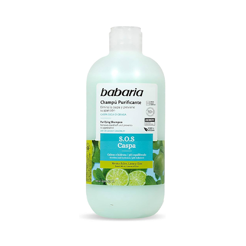 Babaria Champú Purificante Sos Caspa 500 ml شامپو ضد شوره S.O.S نعنا شيرين، ليمو و زينك باباريا 500 ميل - Image 1