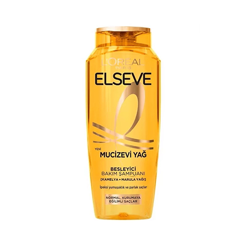 Loreal Paris Elseve Mucizevi Yağ Besleyici Bakım Şampuanı 500 ml شامپو موهای نرمال و خشك روغن كامليا و مارولا لورآل 500 ميل - Image 1