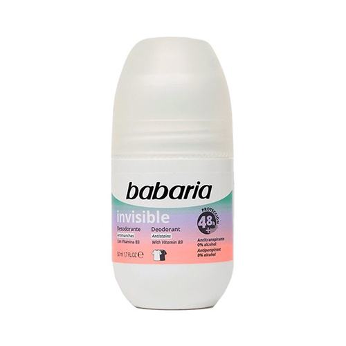 2Babaria Invisible Deodorant Roll On 50ml دئودورانت رولی ضد تعريق نامرئی فاقد الكل 48 ساعته invisible باباريا 50 ميل - Image 1