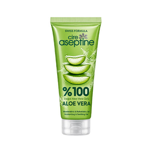 Aseptine Aloe Vera Nemlendirici Ve Rahatlatıcı 200ml ژل رطوبت رسان و تسكين دهنده آلوئه ورا 100% آسپتين 200 ميل - تصویر 1