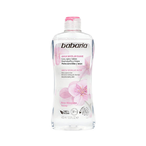 BABARIA ROSEHIP GENTLE MICELLAR WATER ميسلار واتر ملايم پوست خشك و حساس رزهيپ Rosa Mosqueta باباريا 400 میل - Image 1