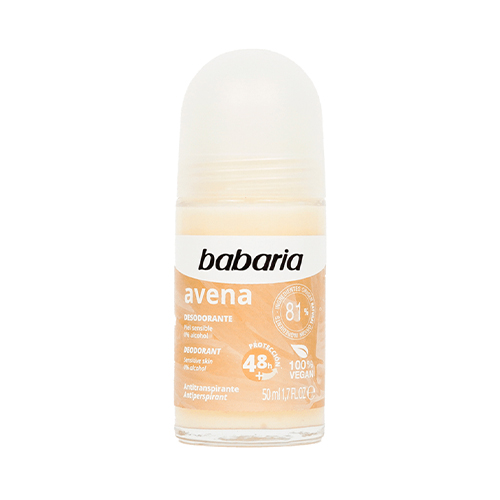 Babaria Avena Deodorant Roll On 50ml دئودورانت رولی ضد تعريق 48 ساعته فاقد الكل avena باباريا 50 ميل - Image 1
