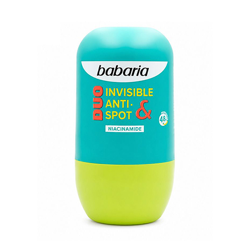 Babaria Duo Invisible & Antispot Deodorant 50 ml رول ضد تعريق نامرئی ضد لك 48 ساعته INVISIBLE ANTI SPOT باباريا 50 ميل - Image 1