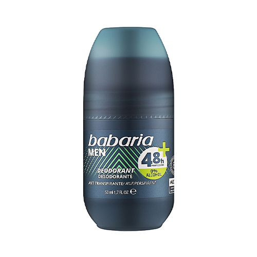 Babaria Men Deodorant Roll-On 50Ml دئودورانت رولی ضد تعريق مردانه فاقد الكل 48 ساعته MEN باباريا 50 ميل - Image 1
