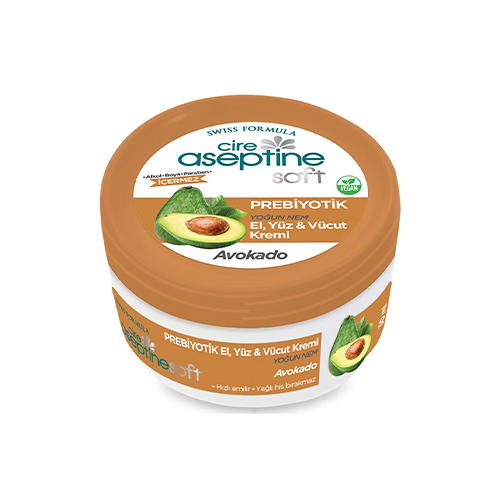 Cire Aseptine Soft Avokado El Yüz Vücut Krem 300ml كرم مرطوب كننده سافت آووكادو آسپتين 300 ميل - تصویر 1