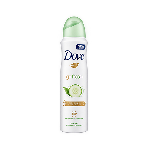 Dove Go Fresh Cucumber & Green Tea Deo Deodorant Spray 150ml اسپری ضد تعريق 48 ساعته داو مدل go fresh با رايحه خيار و چای سبز 150 ميل - تصویر 1