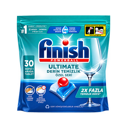 FINISH ULTIMATE DERIN TEMIZLIK OZEL SERI 30 PCS قرص ماشين ظرفشویی فينيش مدل التيميت ozel seri بسته 30 عددی - تصویر 1