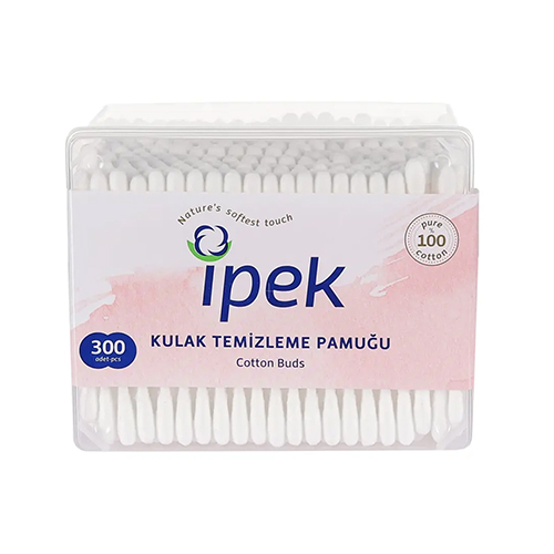 Ipek Cotton Buds 300Pcs گوش پاك كن ايپك بسته 300 عددی - تصویر 1