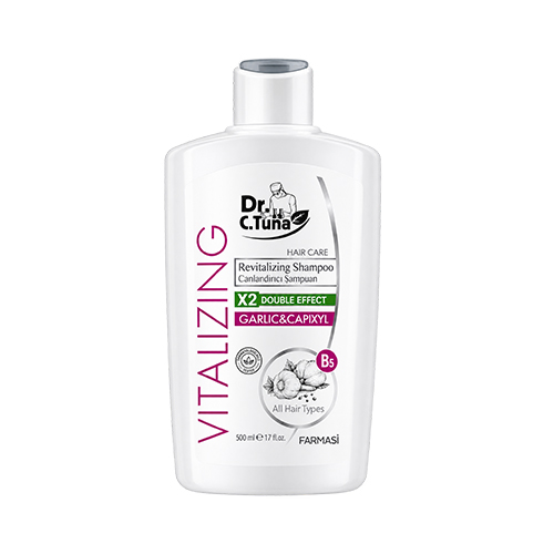 Farmasi Dr.C. Tuna Vitalizing Shampoo 500ml شامپو تقويت و احيا كننده حاوی سير و كاپيكسيل دابل افكت VITALIZING دكتر سی تونا فارماسی 500 ميل - تصویر 1