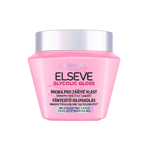 L'Oréal Paris Elseve Glycolic Gloss hair mask 300Ml ماسك موی نرم كننده و براق كننده موهای ضعيف GLYCOLIC ACID لورآل 300 ميل - تصویر 1